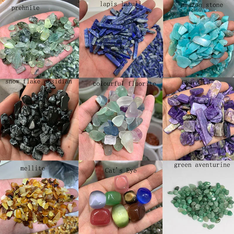 Natural Polished  Quartz Amethyst Rock Crystals Healing Stones Gravel Tumbled Stone Chips