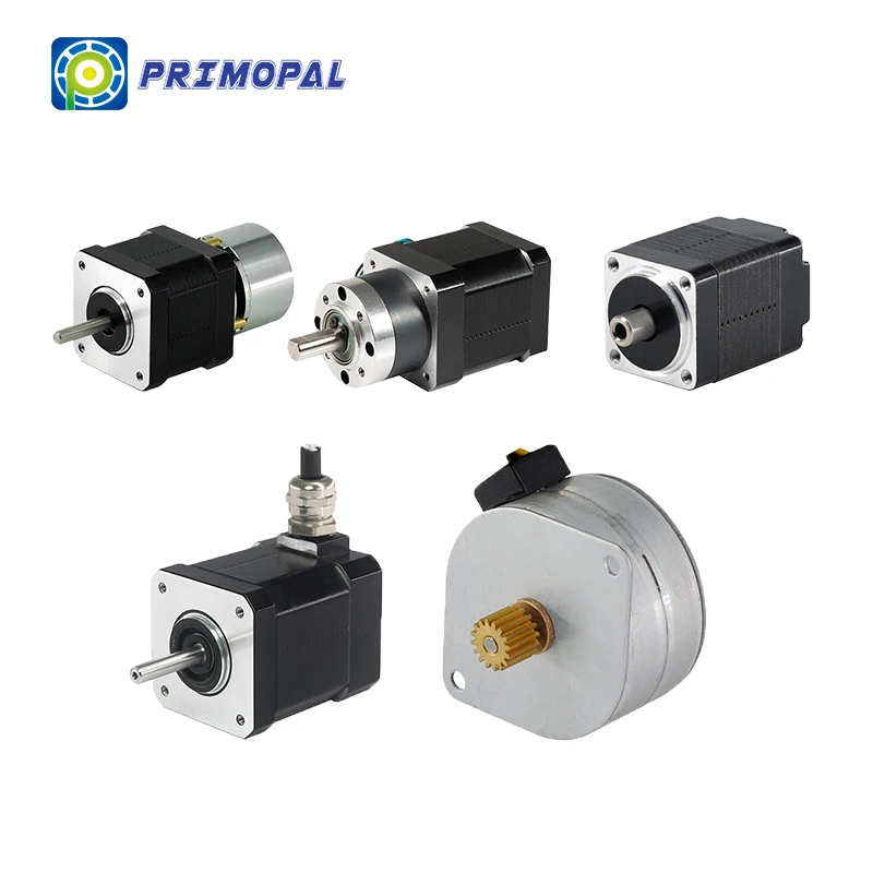 PrimoPal PM hybrid hollow shaft IP65 cnc geared 42mm  closed loop  linear NEMA 17 stepper motor with brake