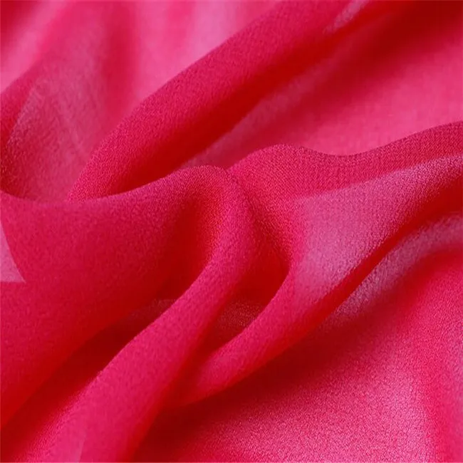 Chinese Wholesale  Silk GGT Mulberry Silk Georgette Fabric 100% Pure Silk Black Solid Color for Shirt Tang Suit Lace Cloth