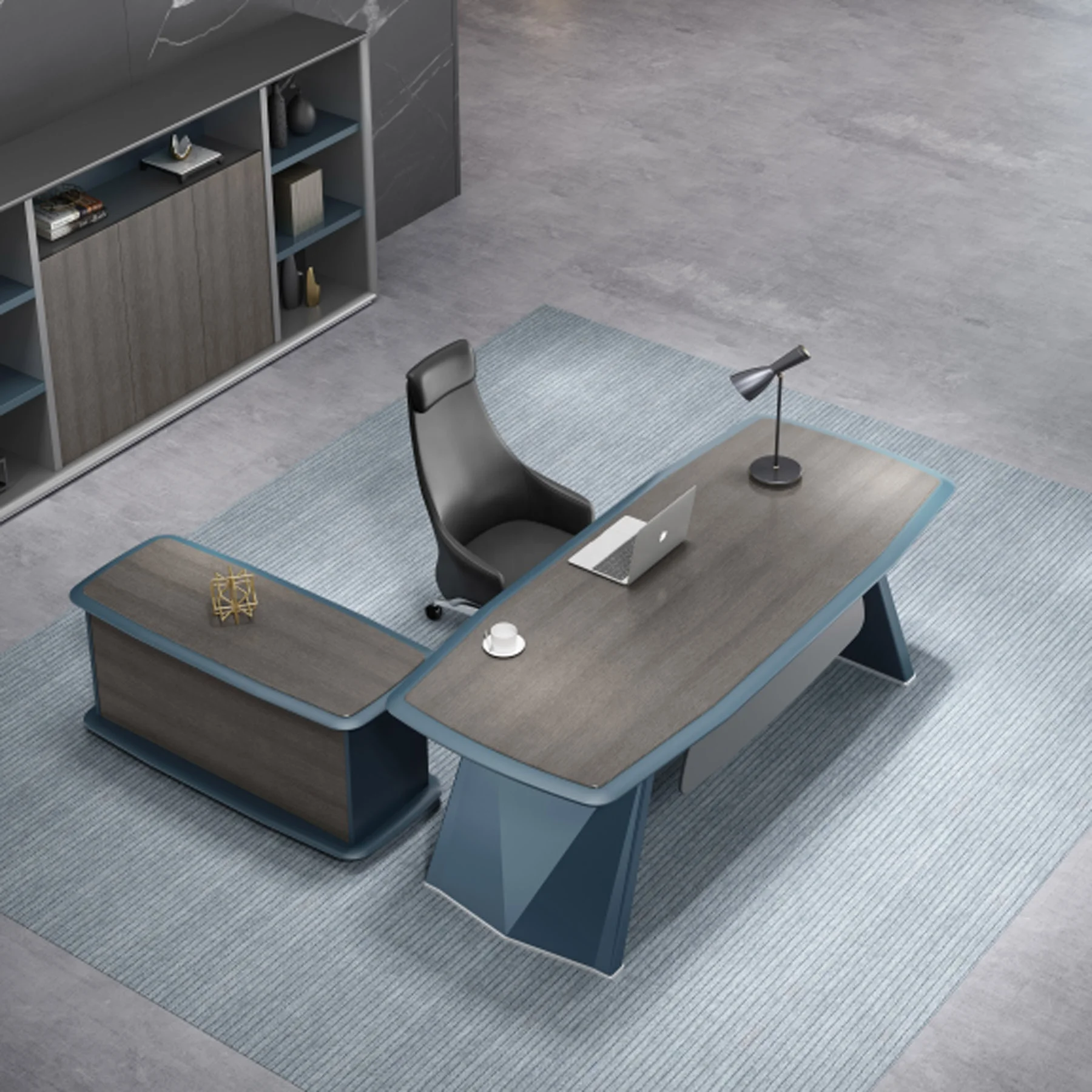 High Level Modern Design Wood Veneer Office Furniture Director Manager Executive Office Table