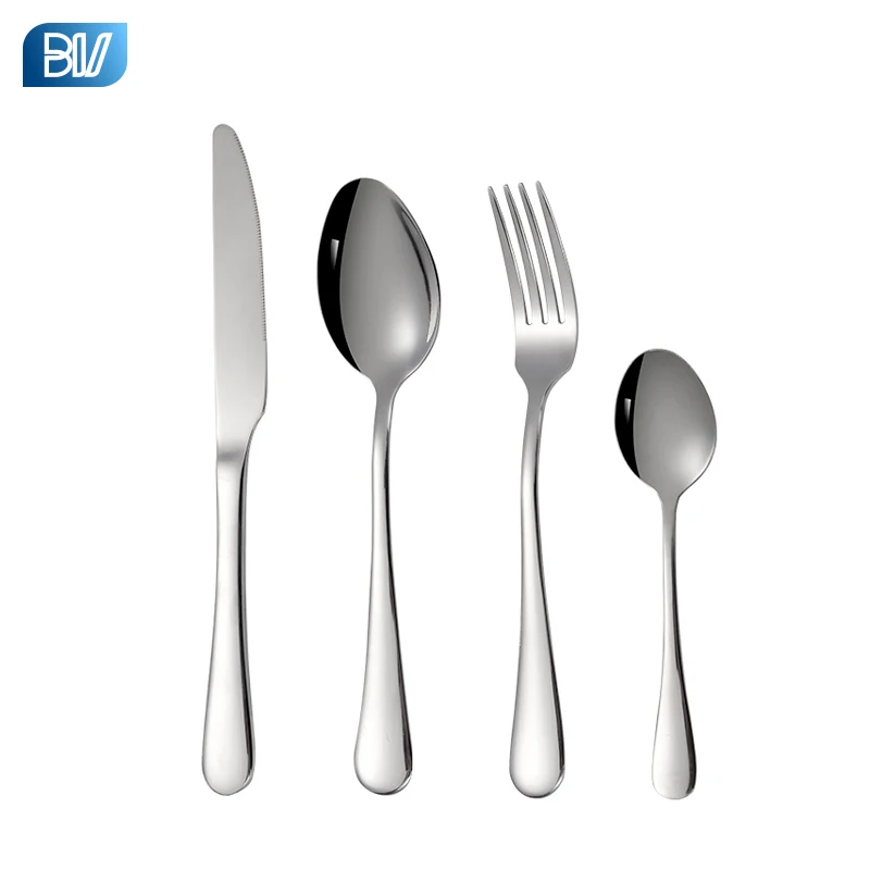 East Top Antique Wholesale Multi-color 24Pcs Tableware Set Case Stainless Spoons And Forks Cutlery