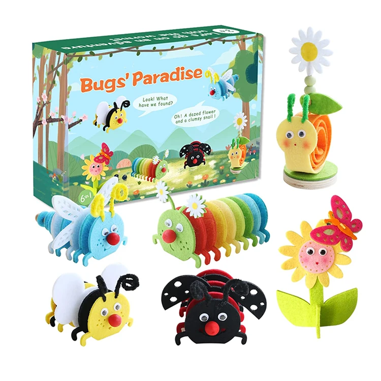 Arts and Crafts for Kids Felt Animal Toddler Crafts Sewing Crafts for Kids Girls Boys Beginners DIY Gift Educational Toys