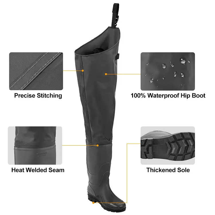 New Design Breathable Ripstop Stocking Underwater Durable Waterproof Safety Operation Fashion Fishing Chest Waders With Logo