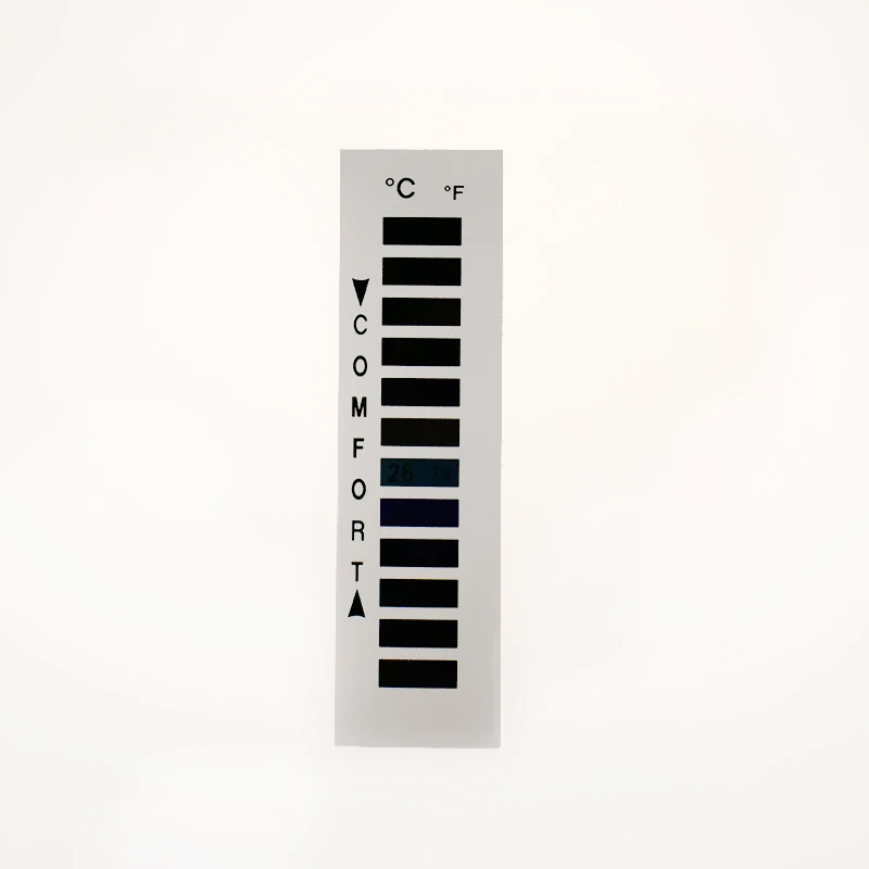 Custom Logo Lcd Digital Adhesive Thermometer Strip Liquid Crystal Aquarium Thermometer Strip