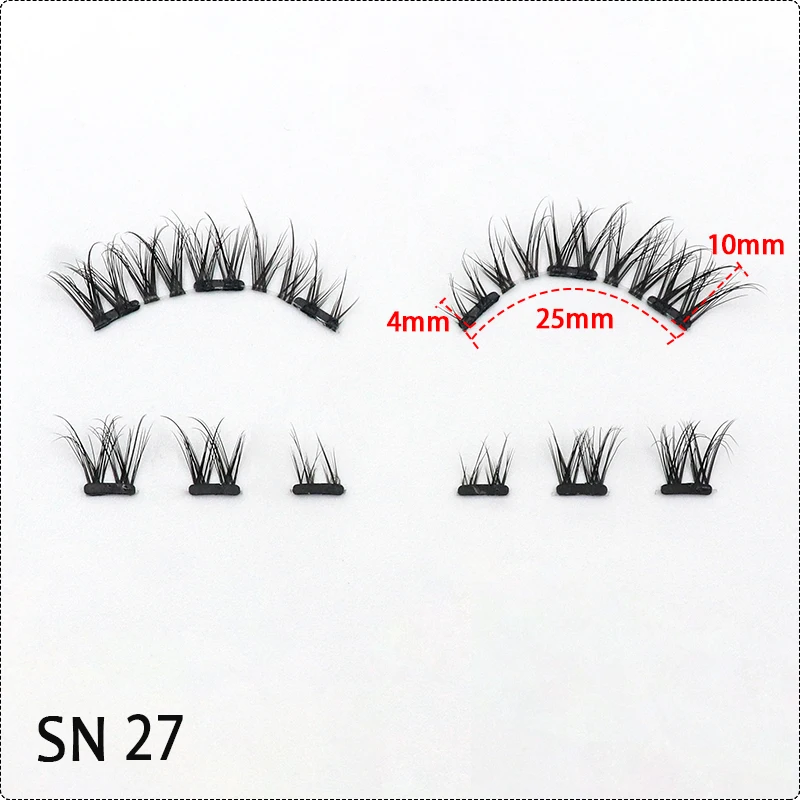 Reusable High Volume Magnetic Eyelashes No Glue No Eyeliner Cils Magnetiques Naturel 3d Magnetic False Eyelashes