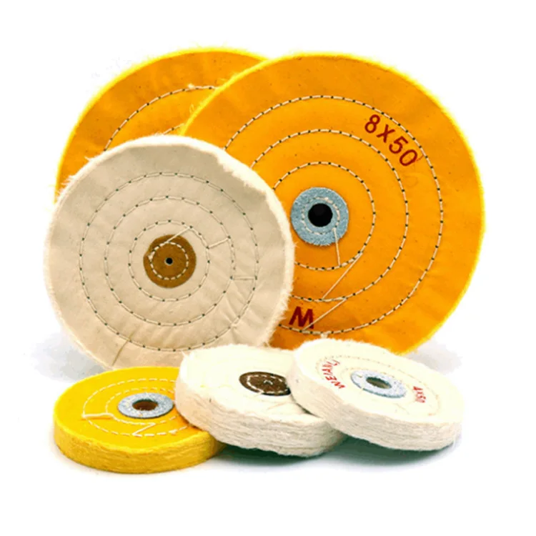 Quality Guaranteed 100% Pure Cotton Yellow Cotton Buffing Wheel Polishing Jewellery (1600337076871)