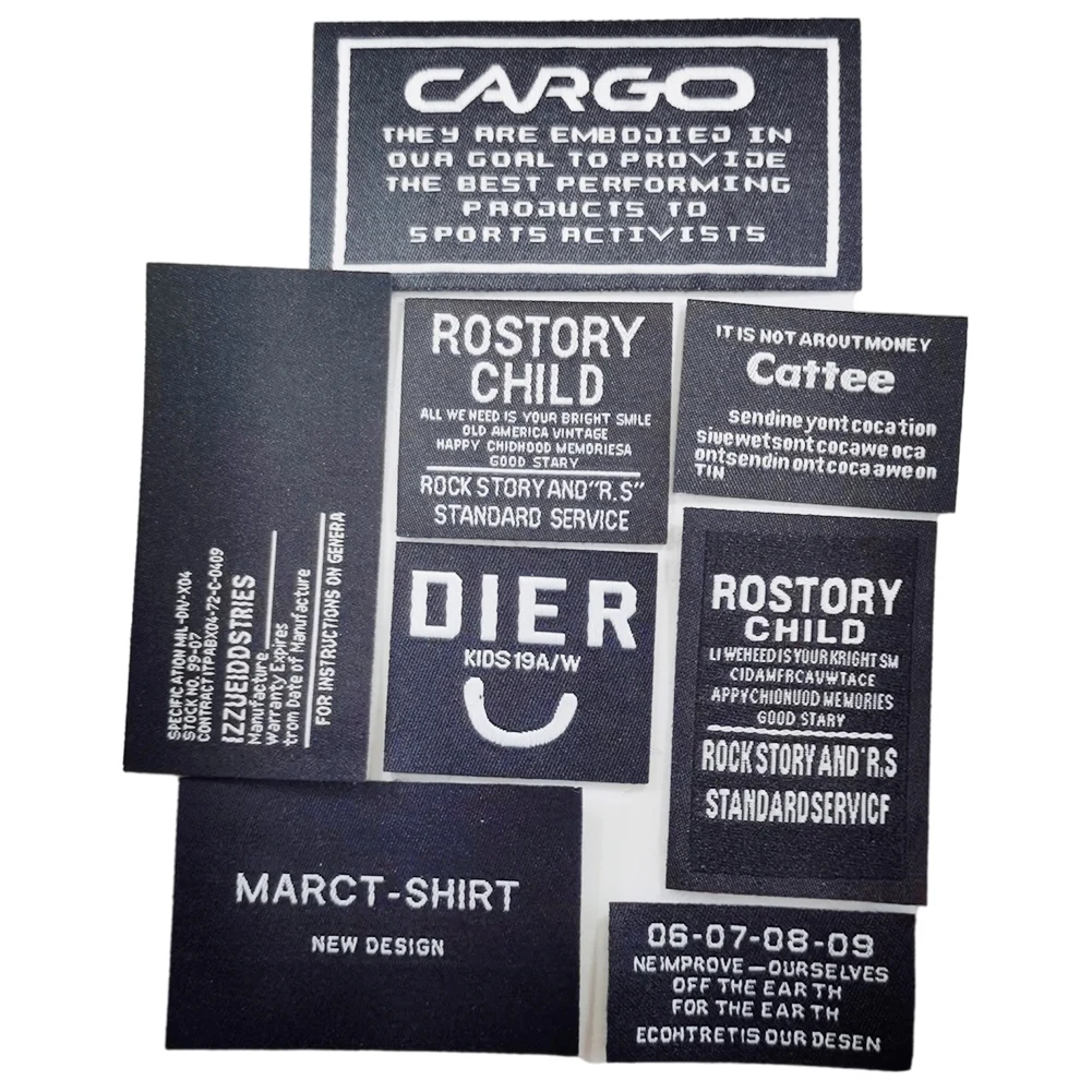 Facotry Manufacture Custom Non Woven Fabric Woven Label Patches for Clothing