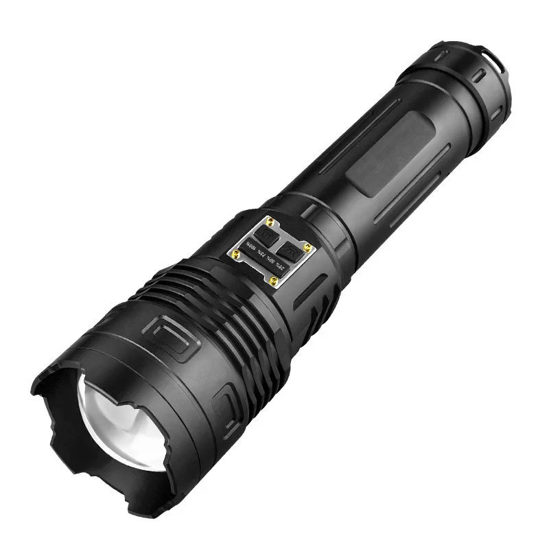 100000 High Lumens Rechargeable LED Flashlight Waterproof Tactical Handheld Large Flash Light Cob Light Source IP65 Emergencies