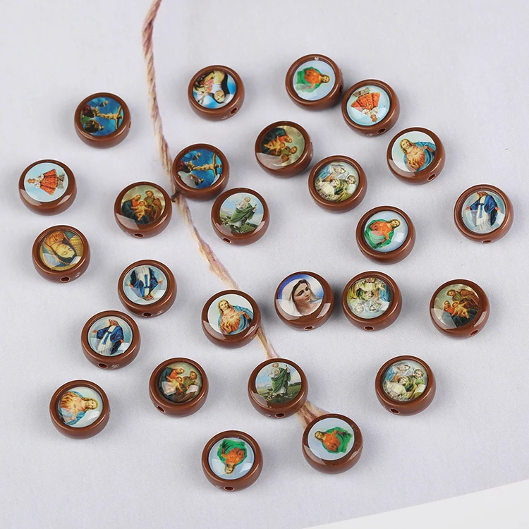 Wholesale Popular Religious Rosary DIY Parts Saint Religious Medals
