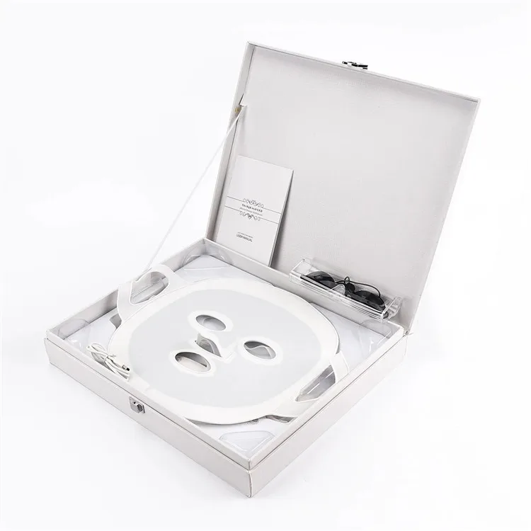 3 color led facial infrared flexible soft mask silicone face anti aging silicon