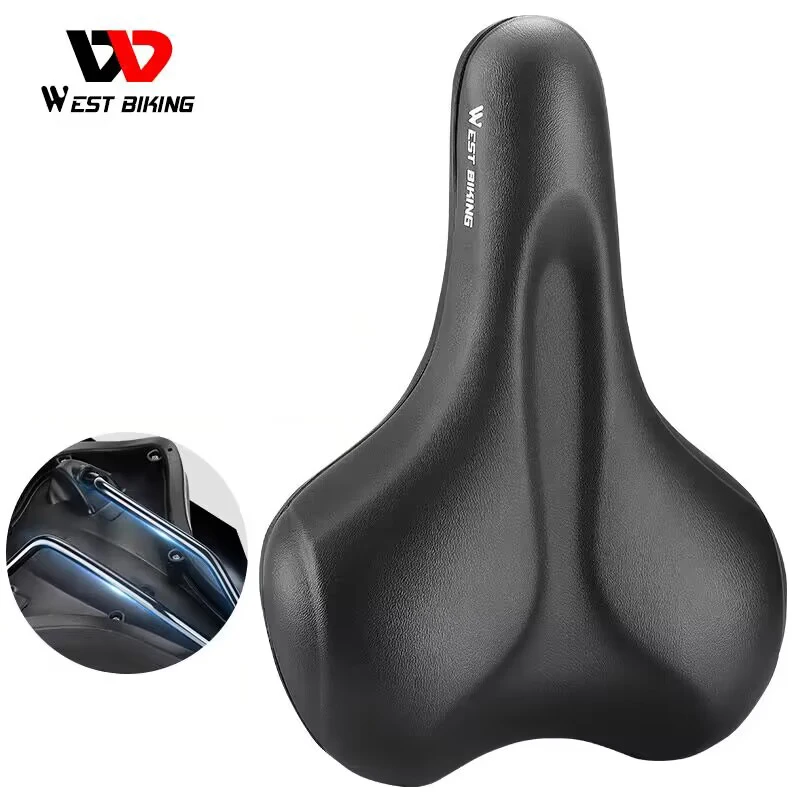 WEST BIKING Cycling Saddle Soft and Comfortable Breathable Mountain Bike Saddle Shock Absorption Road Bicycle Saddle