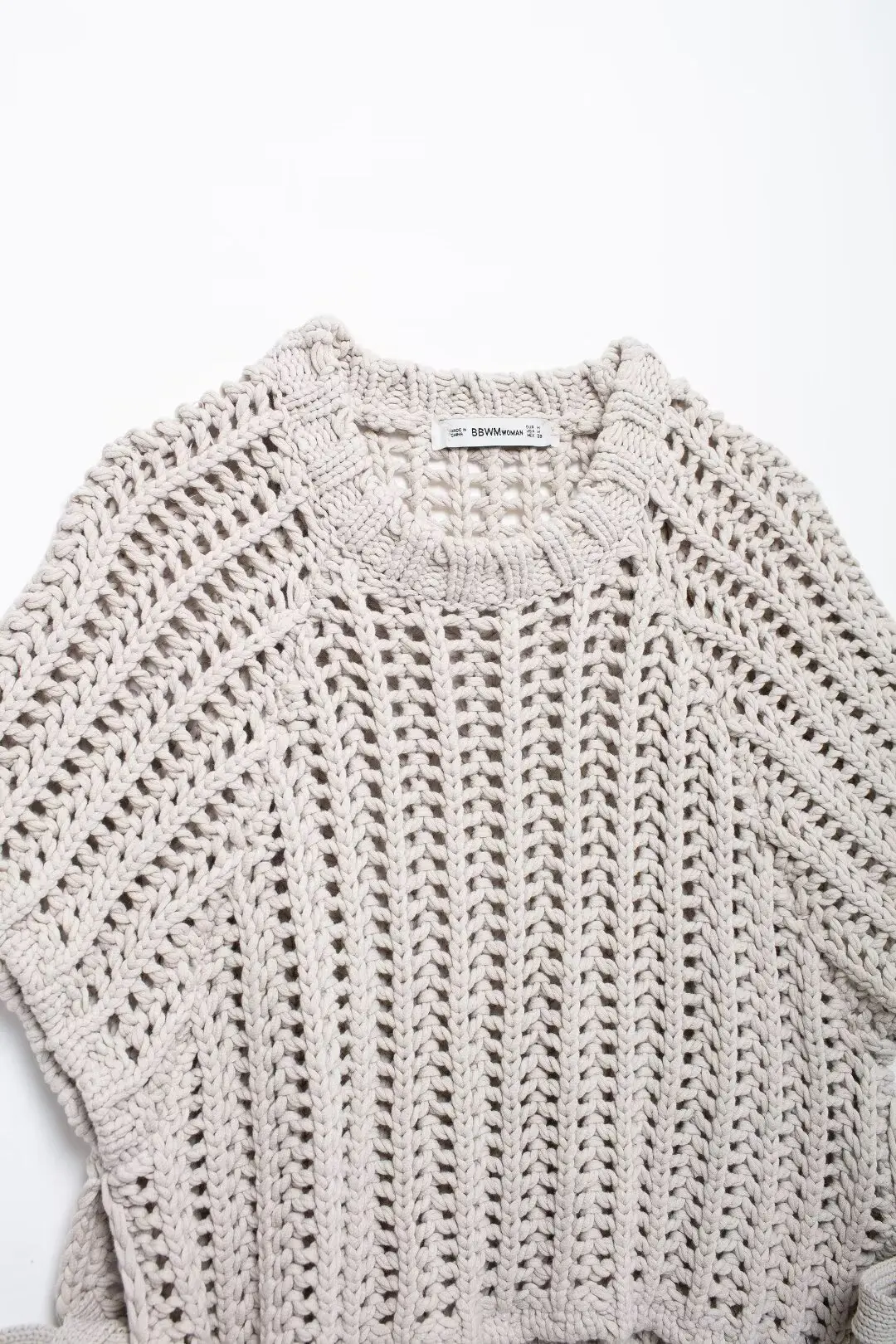 Pattern Summer Mesh Short Sleeve Openwork Knit for Women Casual Crew Neck Top Sweater Knitwear Manufacturer