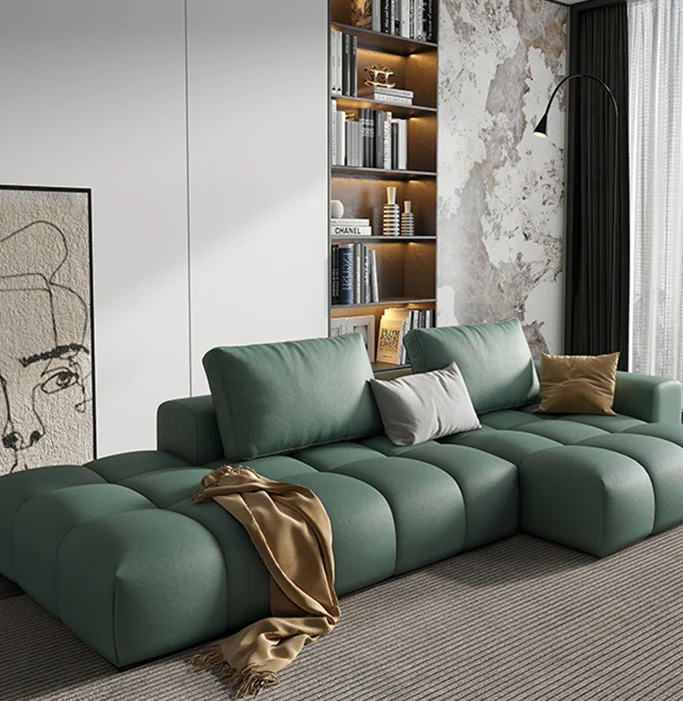 Minimalist fabric sofa modern minimalist light luxury technology cloth living room sofa Italian for living room furniture