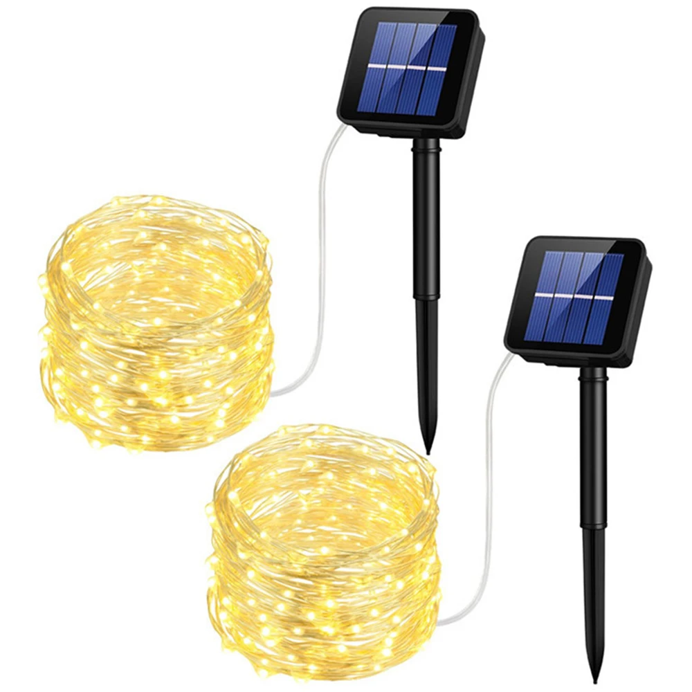IP65 Waterproof Outdoor Fairy Light Copper Wire Led Solar Powered Christmas String Lights