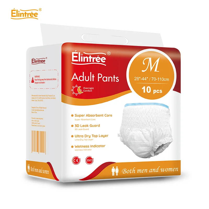 Elintree Wholesale OEM Elderly Disposable Incontinence Adult Diaper Pull Up Diaper Pants Adult