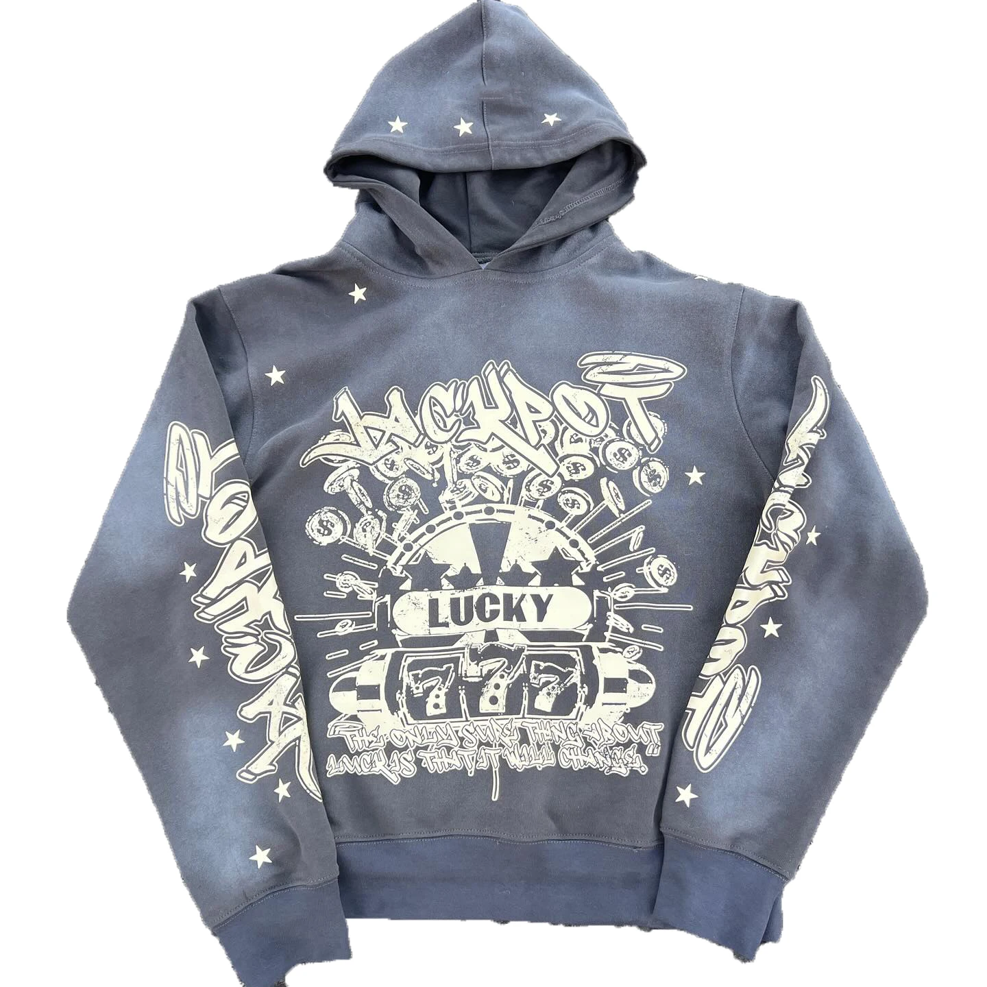 Clothing Manufacturer High Quality 100% Cotton 400 GSM Streetwear DTG Printing Vintage Acid Wash Hoodie for Men