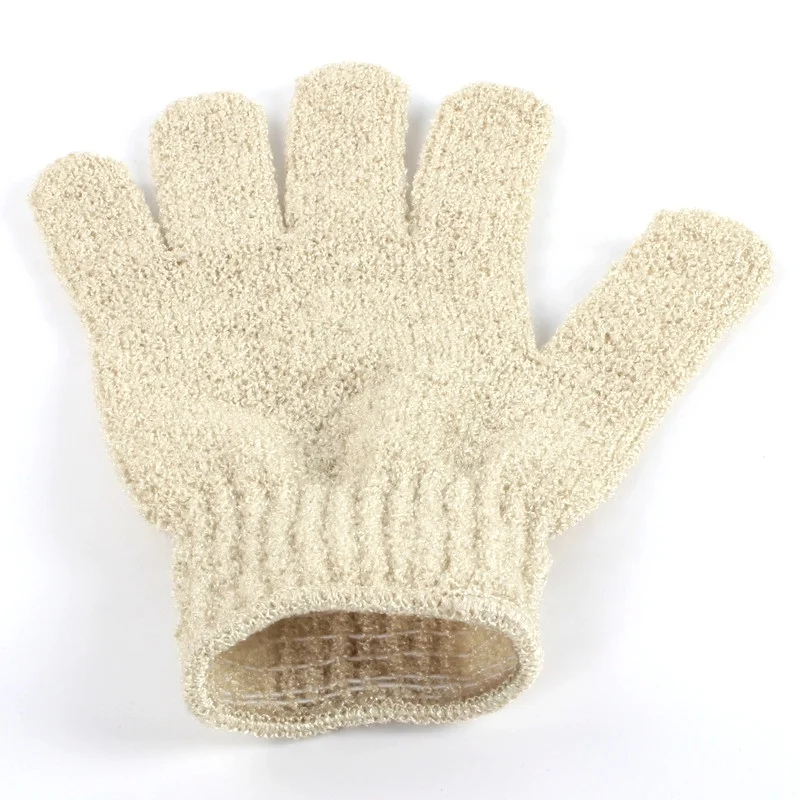 WeFocus Natural Bamboo Fiber Bath Exfoliating Glove Bathing Spa Glove Brush Scrub Glove For Shower