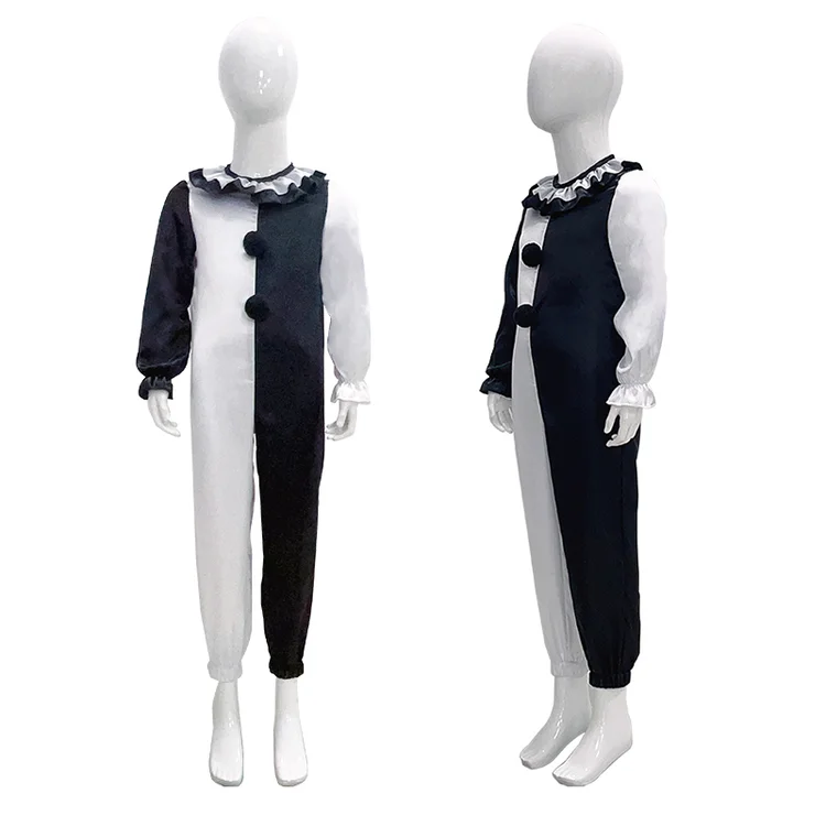 Classic Scary Kids Costumes Wholesale Clown Costume for Masquerade Killer Halloween Clothes Children Dot cosplay costume