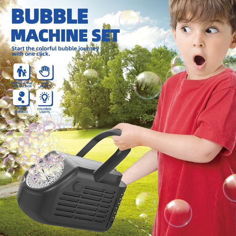 New 40 Hole Mini Automatic Bubble Blower Machine Indoor Birthday Party Wedding Lawn Electronics Bubble Maker
