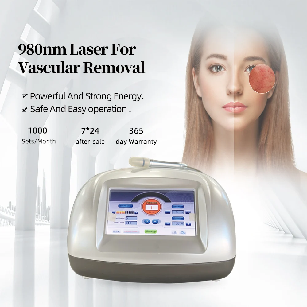factory  Red Blood Spider Vein Removal  980Nm Diode Vascular Removal Laser System at home