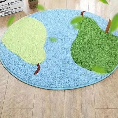 Round cute cartoon carpet mat