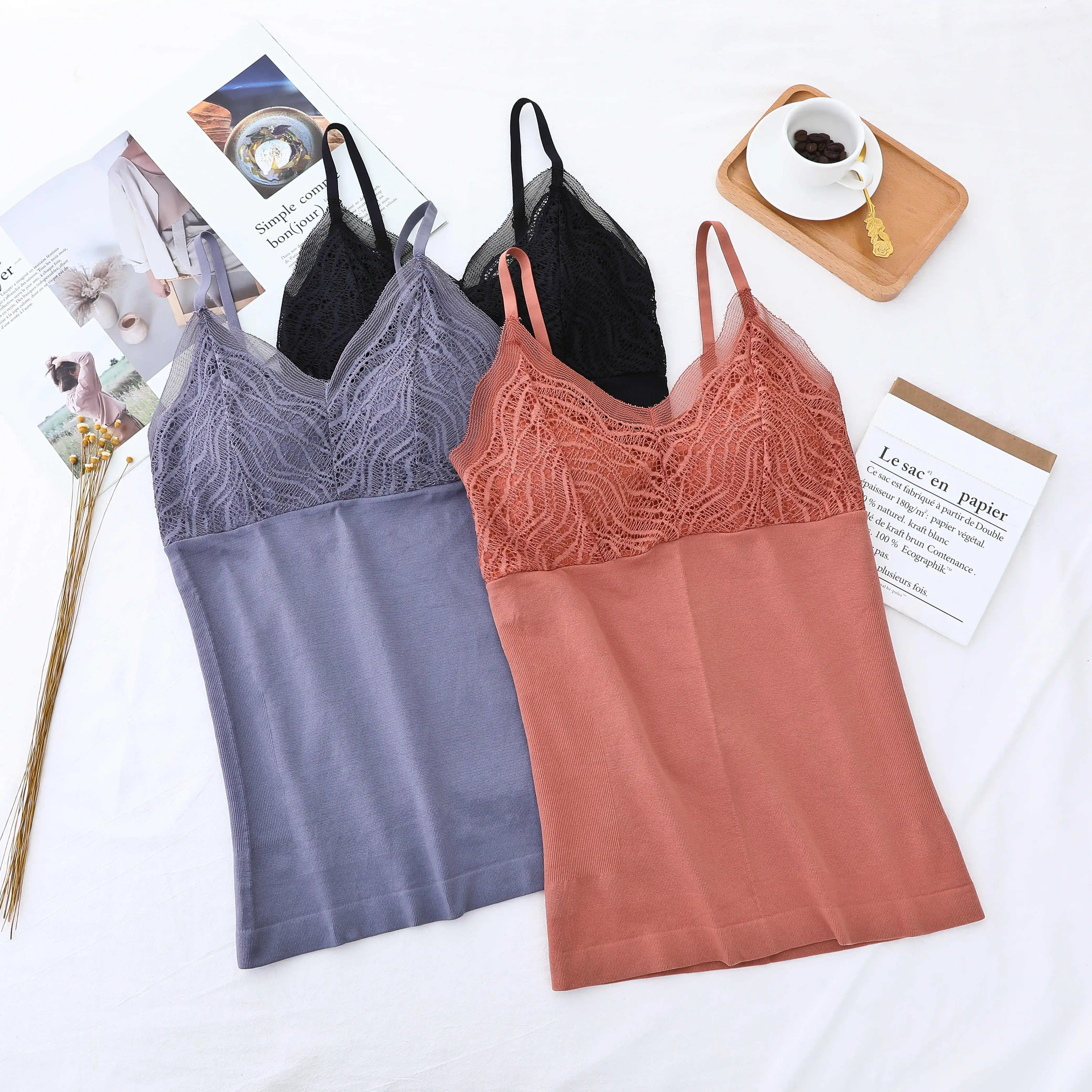 Мягкая удобная беспроводная съемная подкладка женские кружевные бесшовные с тонкими лямками верхняя одежда без рукавов топы на бретельках платье на бретелях