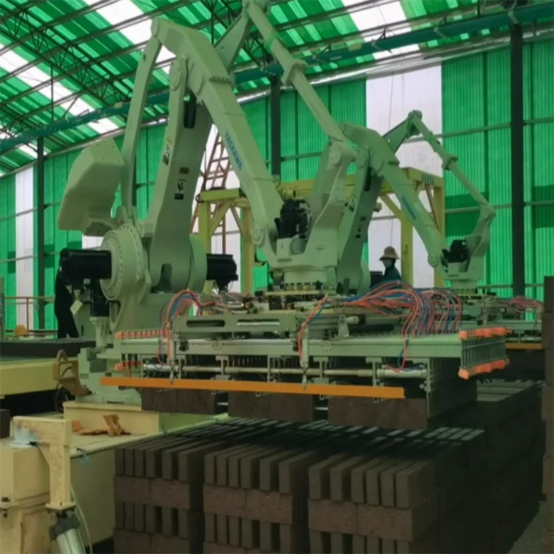 New Condition Clay Brick Block Stacker Palletizer Equipment Stone Robot with Clamping Arm