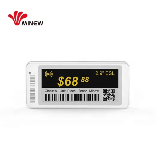  Minew 2 13 дюймов nfc поддержка BLE 5 0 Беспроводная электронная полка этикетка цифровая цена черный белый и желтый