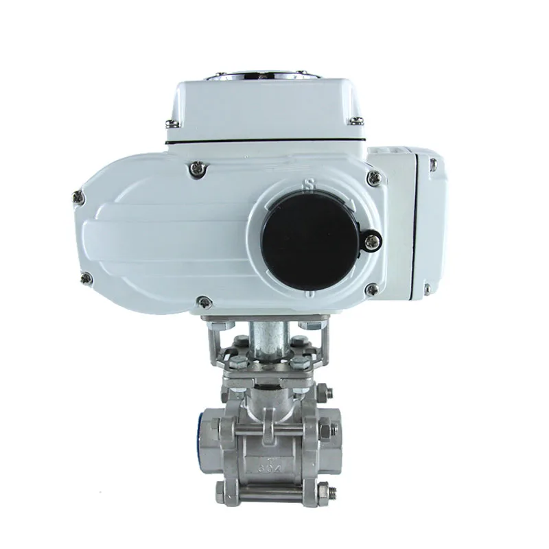  Automatic valve electric actuator high efficiency ss 304 3 pcs 1/2inch DN15 BSPT thread 220v 24v AC DC