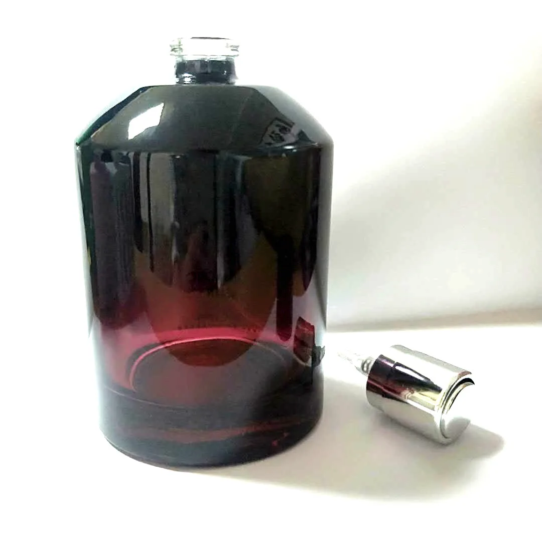 50ml 100ml slanted shoulder refillable unique design glass perfume bottle fragance perfume/essential oil