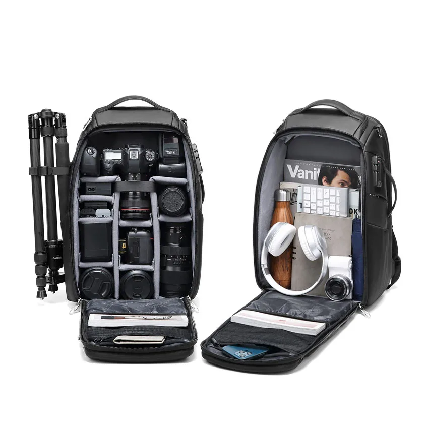 Professional Luxury Quality Combination Lock Laptop Camcorders Bag Travel Anti-theft Digital Photography DSLR Camera Backpack