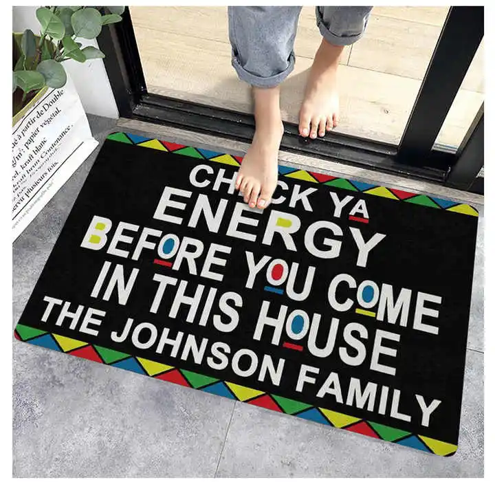 HLY Custom Personalized Rug with Logo Photo Text Non-Slip Washable Print on Demand Rug for Home Living Room Bedroom
