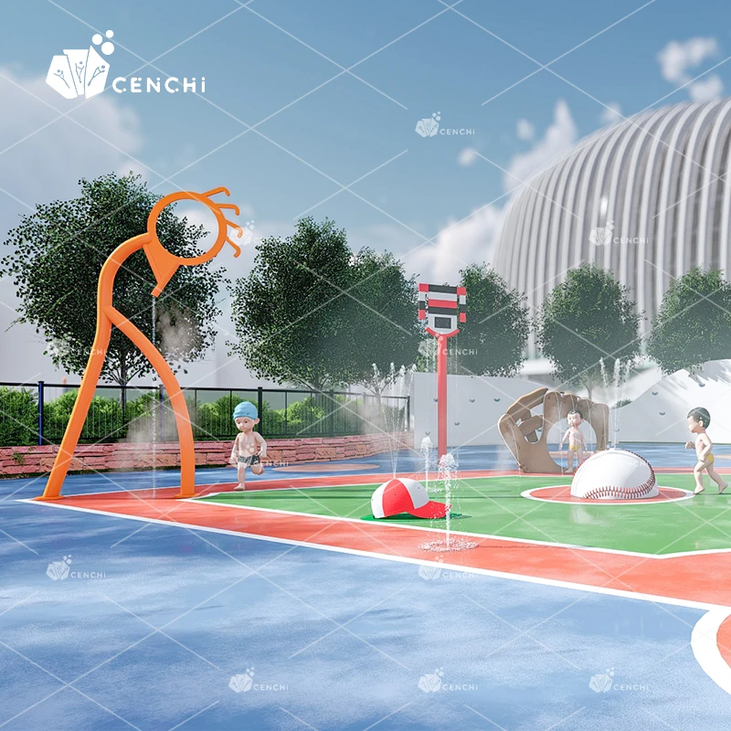 Cenchi коммерческий курортный отель интерактивный разбрызгиватель для аквапарка дома на открытом воздухе жилых помещений стоимость
