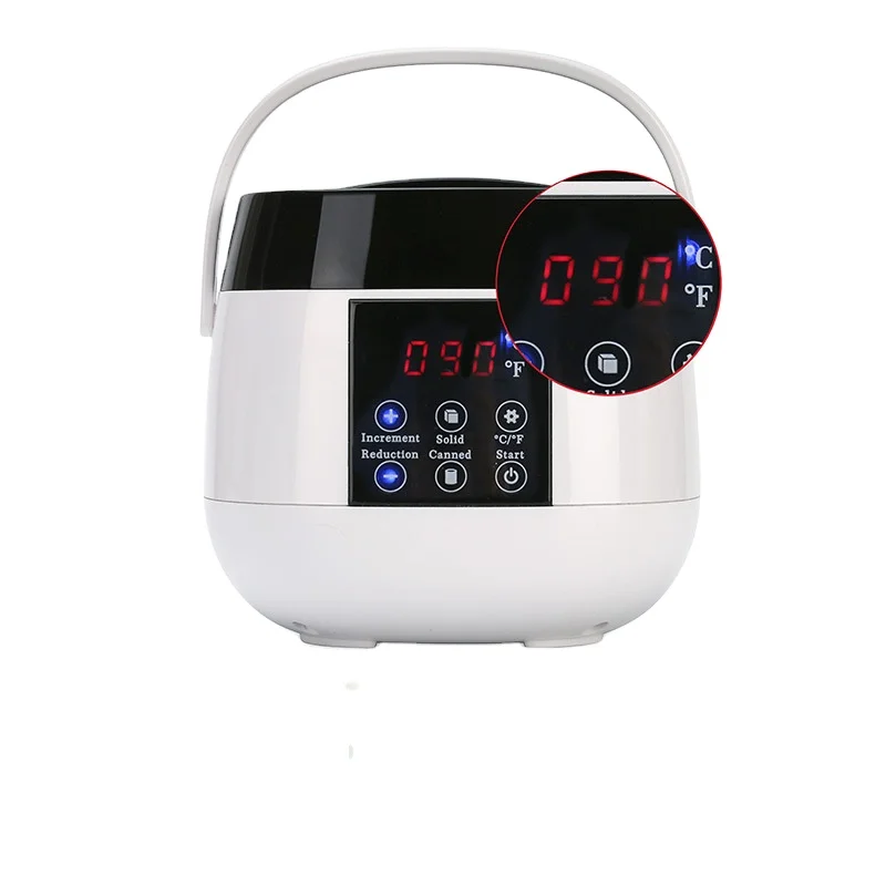 Private label Professional digital Smart LCD Paraffin Wax machine 500cc wax warmer 100W depilatory wax heater with silicone pot