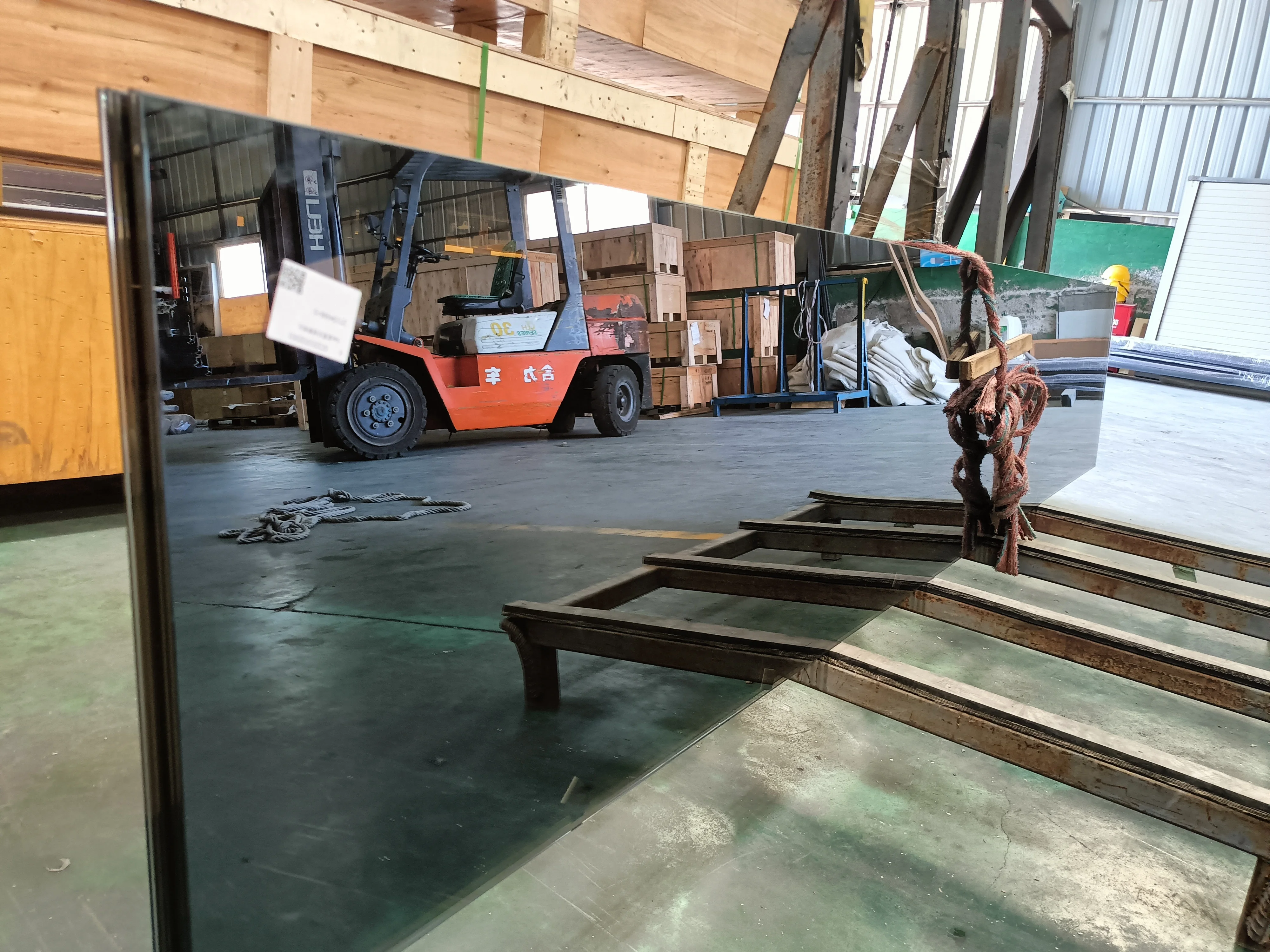 factory price  frameless Aluminum Reflective Glass Mirror Garage Door sectional garage door rollling up