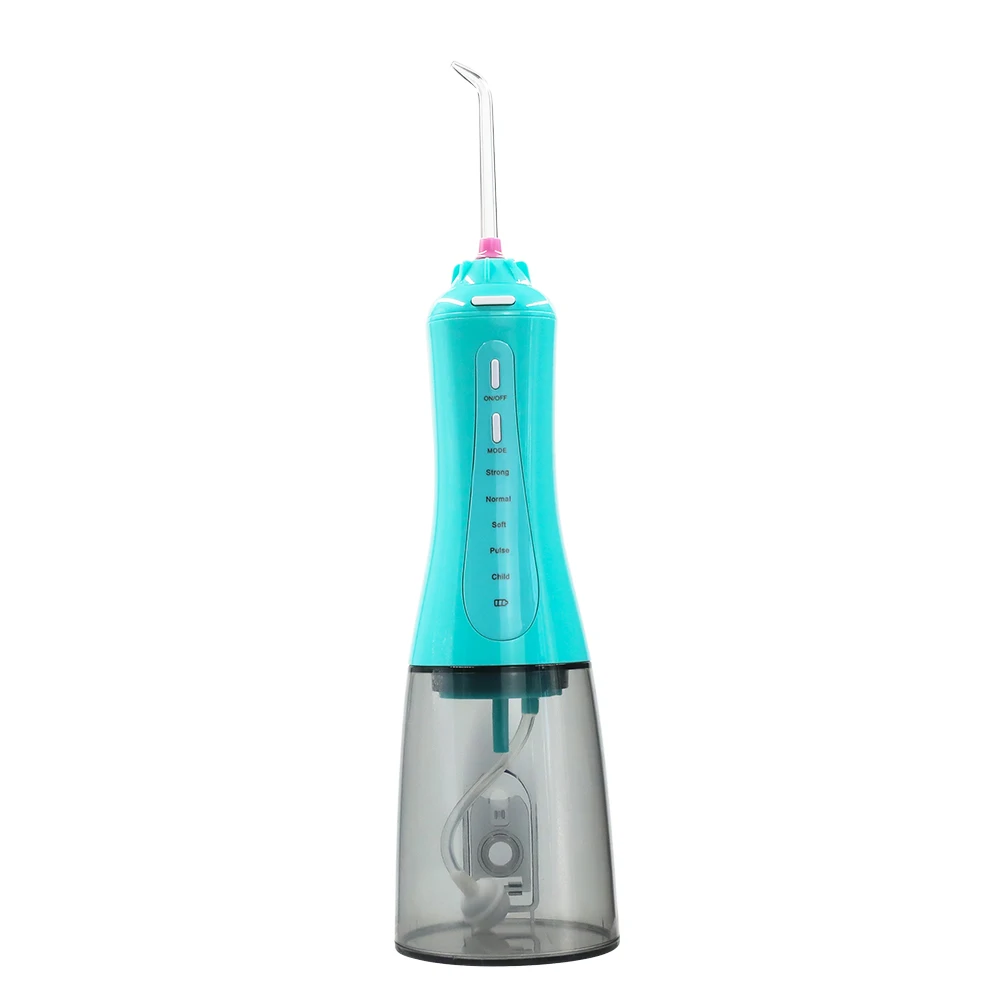 Dental Oral Care Irrigator 350ML IPX7 Cordless Portable Water Flosser 5 Working Modes Electric Flosser