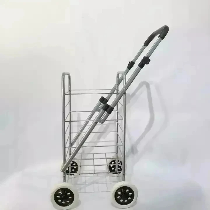 Wholesale four wheel Oxford cloth portable shopping cart folding shopping cart bag can be customized LOGO 4 wheel shopping troll