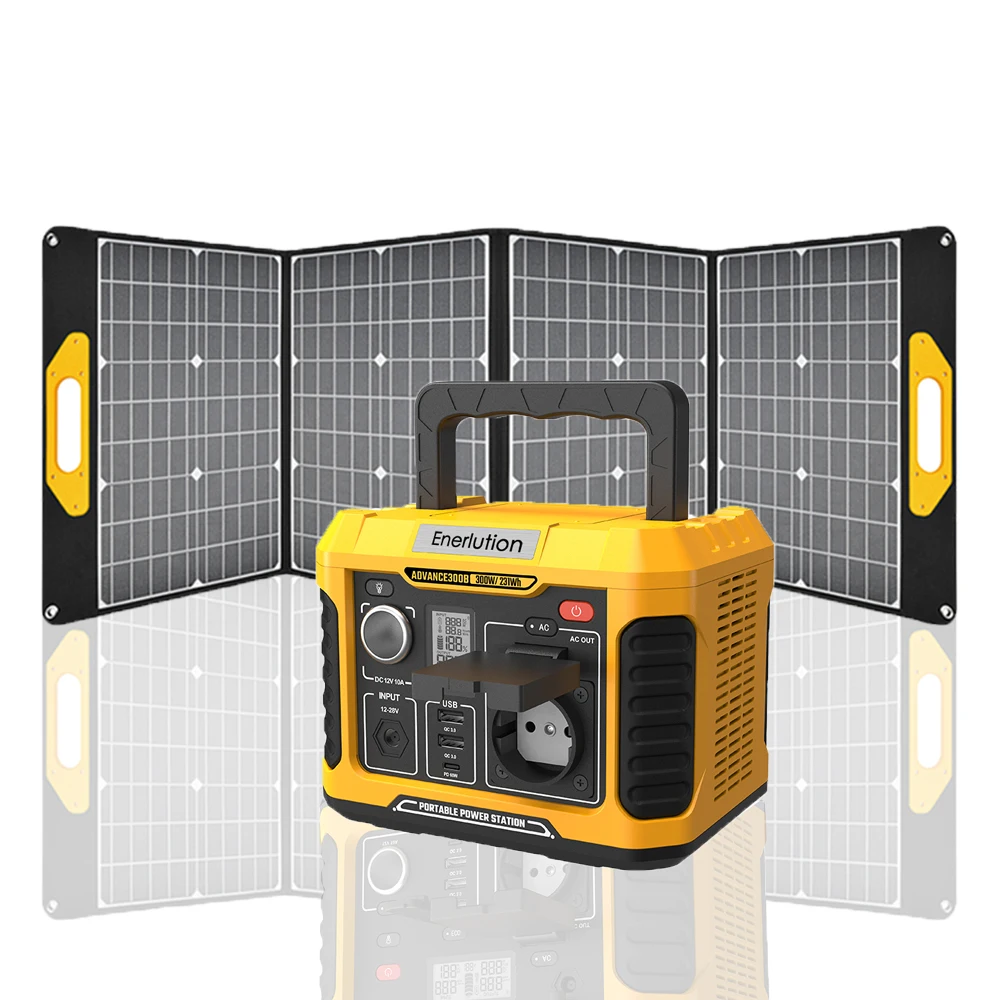 Warehouse in stock 300W 24V portable solar charger power station lithium solar battery outdoor