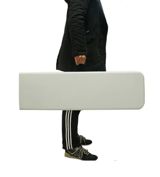 Modern Outdoor Garden Patio Picnic Plastic Foldable White  Rectangular Folding Table and Bench Sets