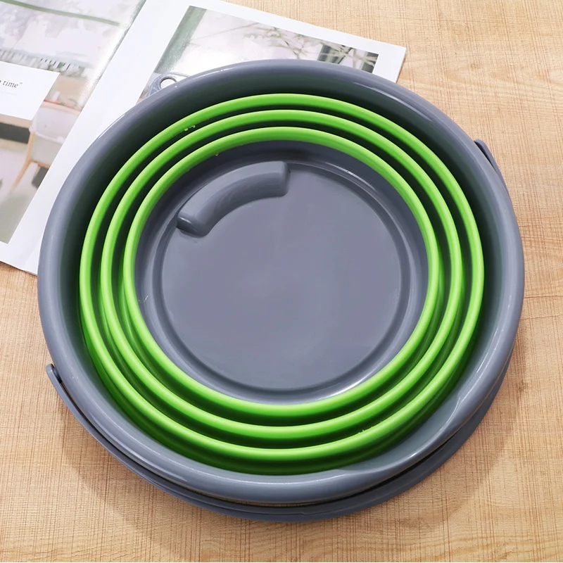Foldable Bucket Car Wash Outdoor Fishing Round Bathroom Kitchen Bucket