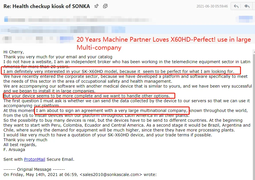 SONKA Medical Device 570 Body weighing scale body fat analyzer segmental lean analysis muscle fat analysis