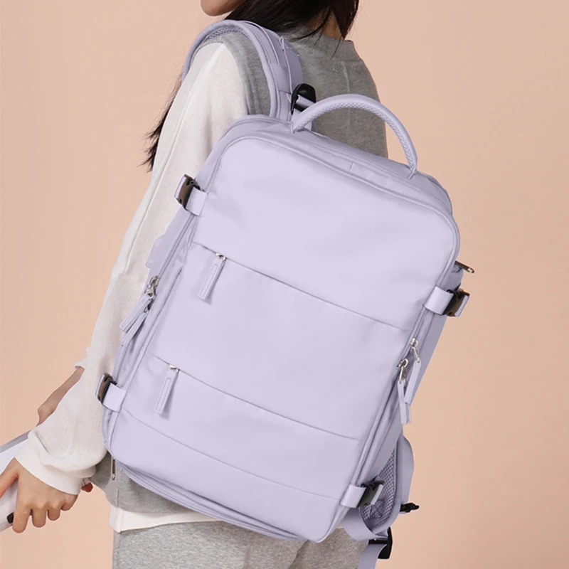 Outdoor Travel Laptop Waterproof School Bag Backpack Large Capacity Business for Women Polyester Fashion Waterproof Rucksack Q&N