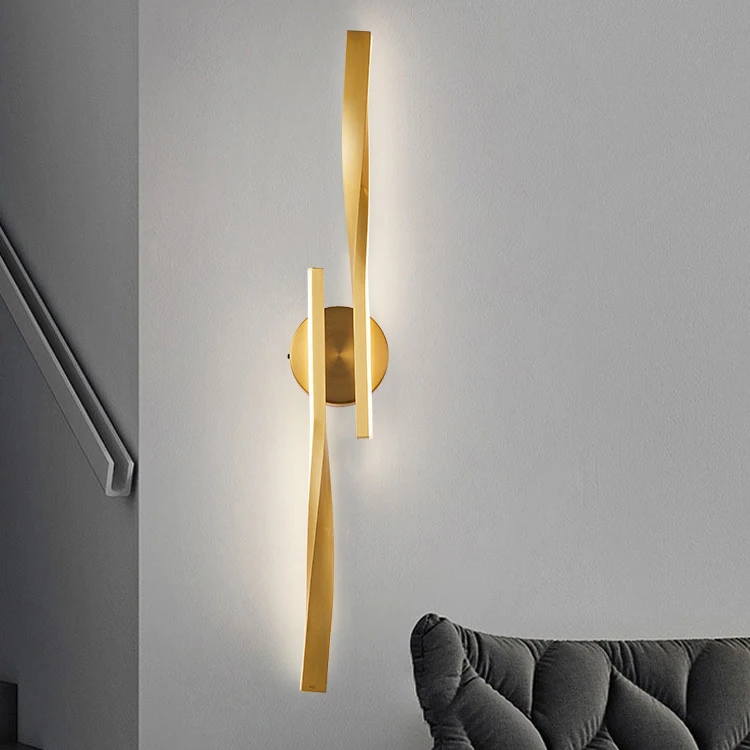 Beautiful Gold Black Aluminum 14w 18w 3CCT Wall Lamp Exquisite Bedside Living Room Background Led Wall Light