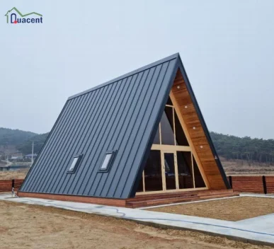 A Frame Creative Triangle Prefabricated House, Fast installation, efficient, energy-saving new housing