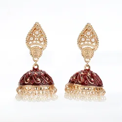 Fashion Bells Pear Indian Earrings Ethnic Style  Women Earing Jumka Jewelry