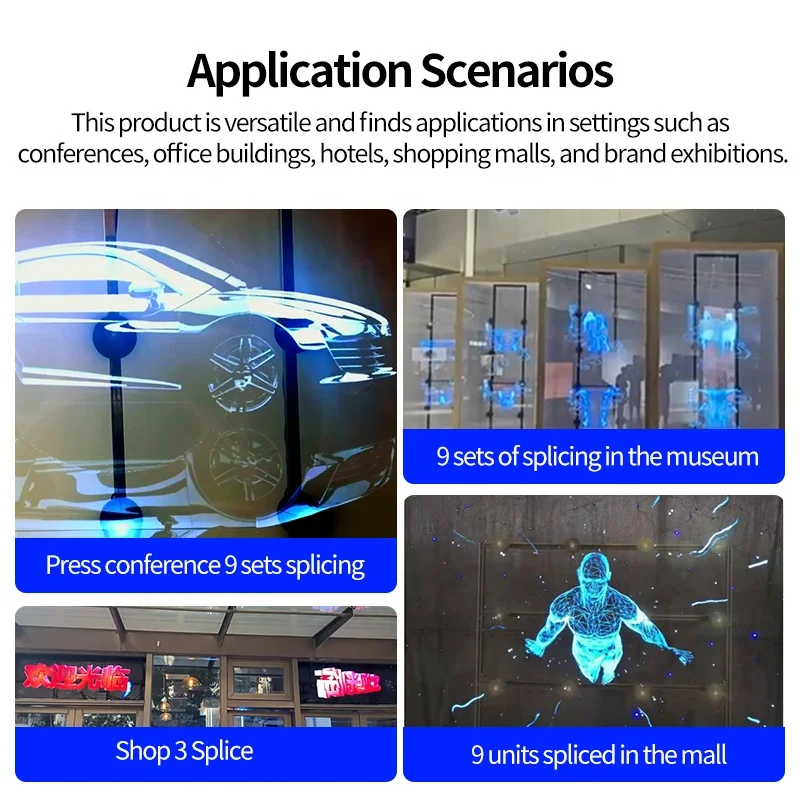 Fast Sales 3d Holographic Led Fan Hologram 100 cm High Resolution Wifi Holographic Display Holographic Fan 3d Hologram Projector