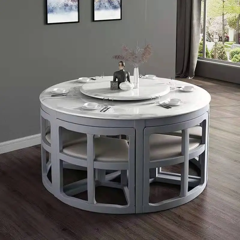 Nordic Modern Dining Room Table Simple Round Personality Marble Dining Table