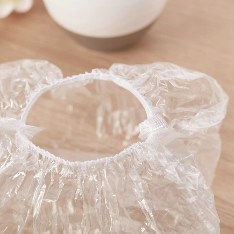 Disposable transparent shower cap for use in hotels, tourism and spas, individually packaged, family use (sample free)