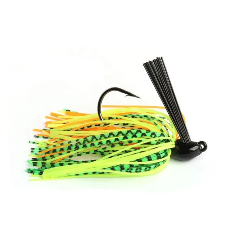 3/8oz Colorful Rubber Spinner Bait ,Bass Jigs,Tungsten Steel Jigs Weedless Rubber Jigs Bass Jigs