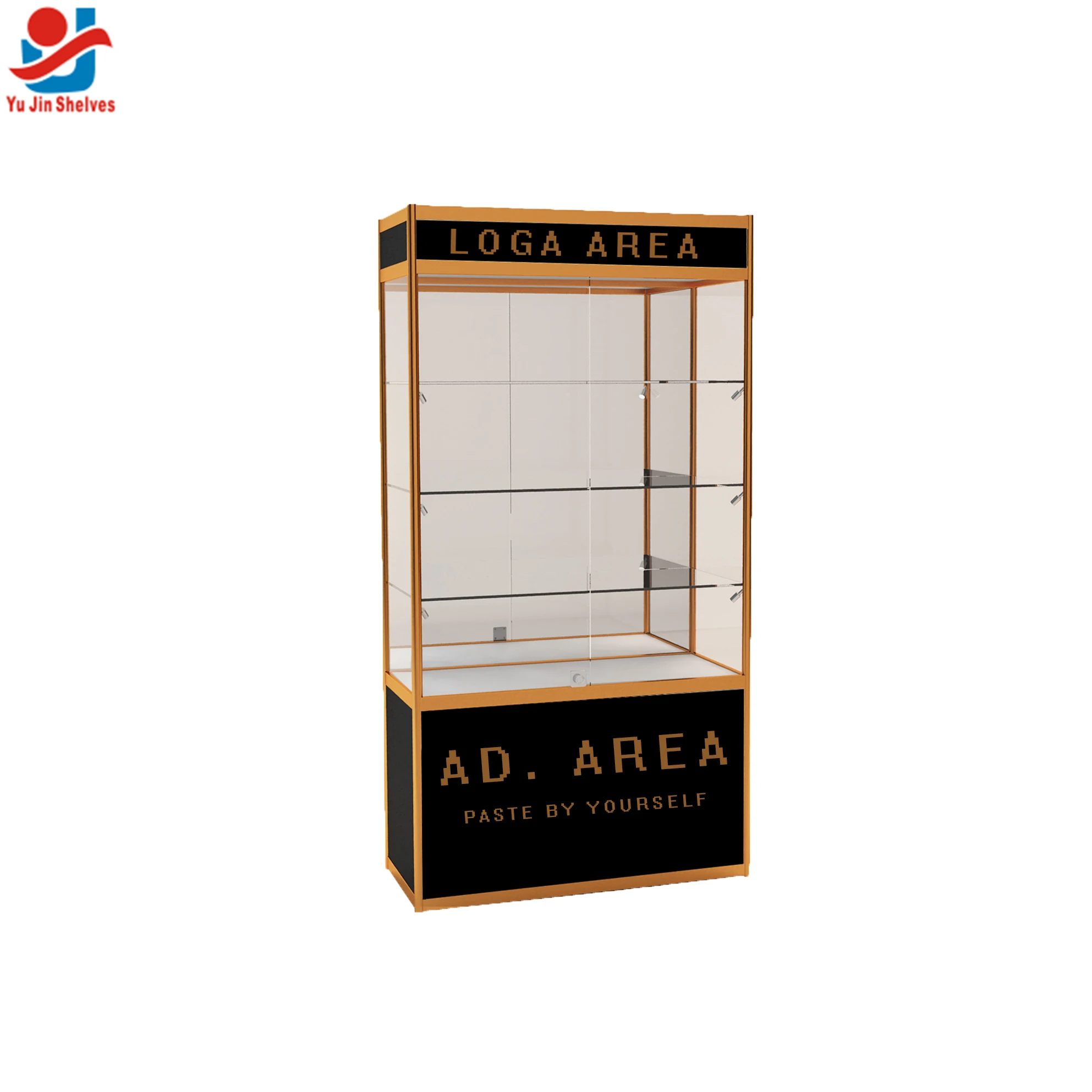 hot sales vitrine showcase for shop quality guarantee full vision display lockable showcase manufacturer super popular RZ